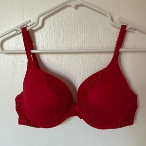 Victoria's Secret Vibrant Red Lace Bra